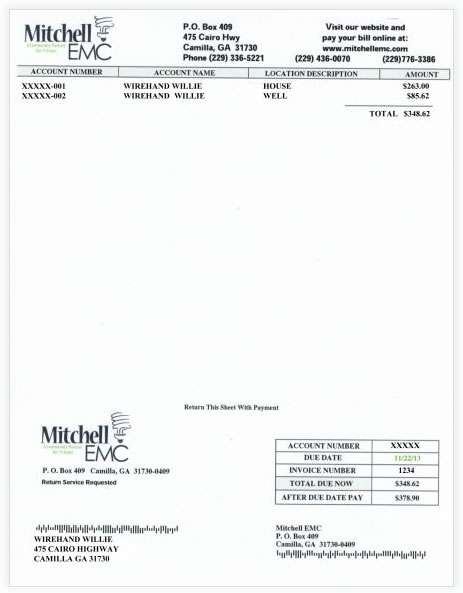 Combined Billing Invoice